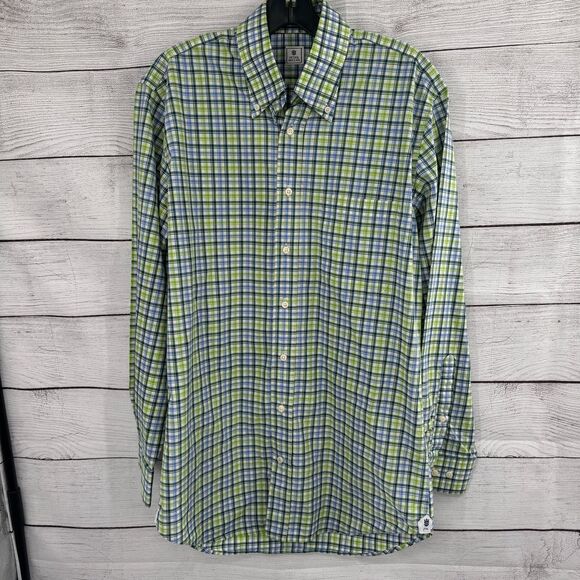 Peter Millar Shirt Men's Plaid Button Down‎  Cotton Casual Medium 15.5/39 - Picture 1 of 9